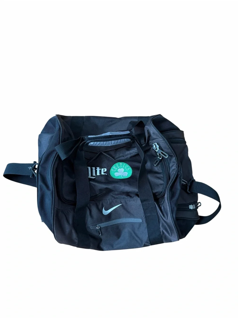Nike Black Duffel Bag with Celtics Patch Nylon 19” x 11” x 10”